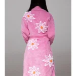 Buy Famous Falling Daisies Chenille bathrobe in Lipstick pink
