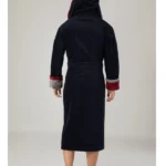 Buy Luxurious Mens hooded Navy Turkish Cotton bathrobe