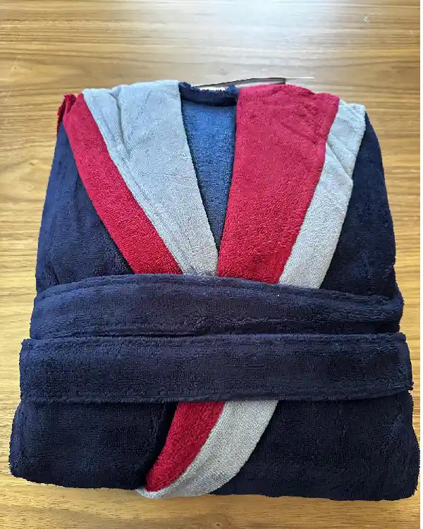 Buy Luxurious Mens hooded Navy Turkish Cotton bathrobe Sale