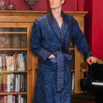Buy Sherlock Long Smoking Jacket For Mens For Sale Blue