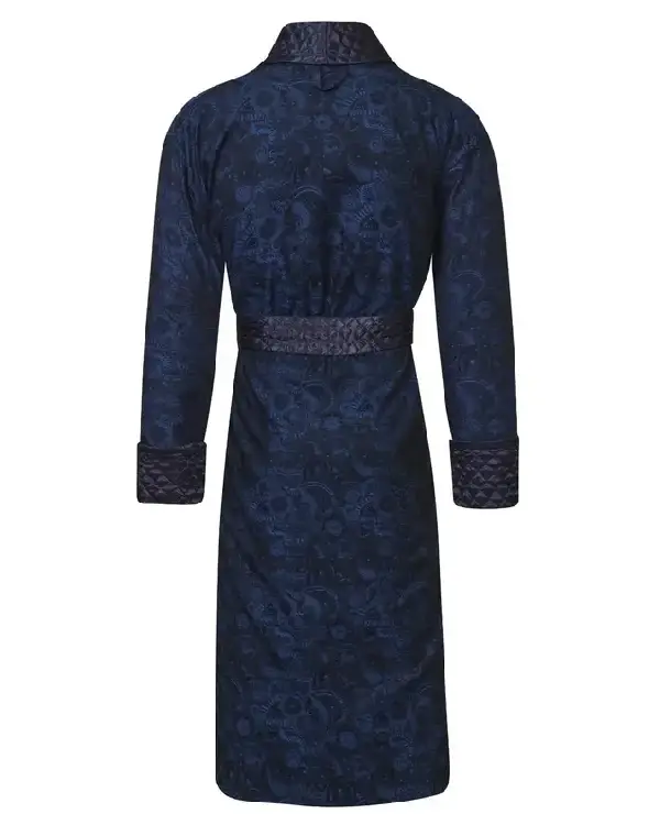 Buy Sherlock Long Smoking Jacket For Mens For Sale Blue Back