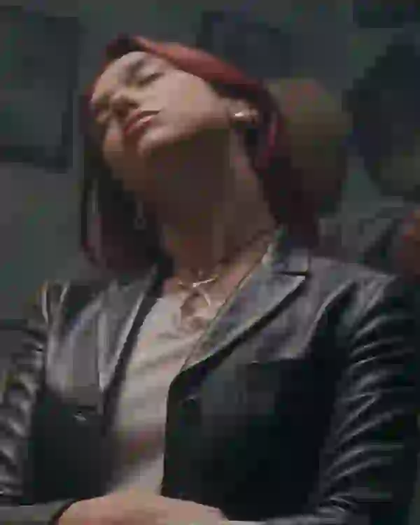 Buy Training Season Dua Lipa Black Leather Blazer Jacket Sale