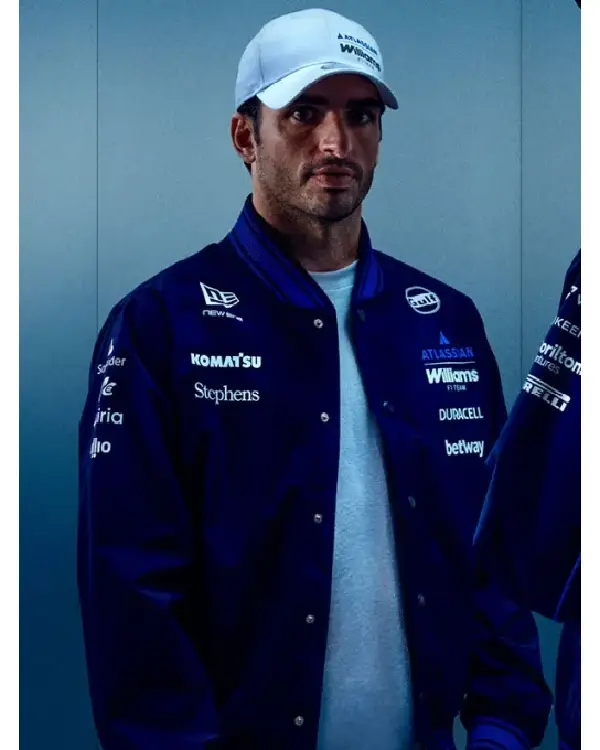 Carlos Sainz Williams F1 Blue Bomber Jacket