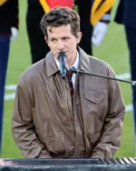 Charlie Puth Super Bowl LX Leather Jacket sale