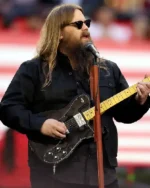 Chris Stapleton Super Bowl LVII 2026 Black Denim Jacket