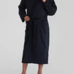 Classic Terry Cloth Spa Robe Black