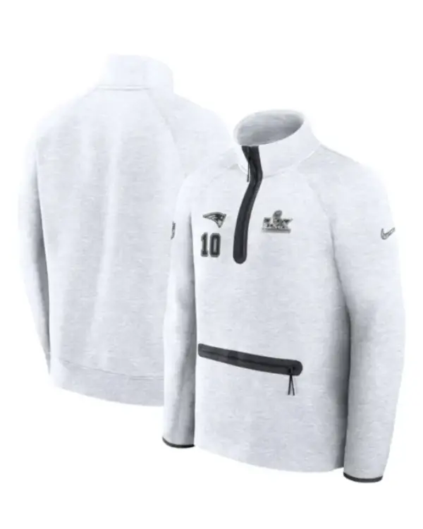 Drake Maye New England Patriots Super Bowl LX Opening Night Tech Fleece Sweatshirt