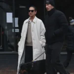 Dua Lipa Gucci Matte Nylon Coat
