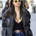 Emily Ratajkowski Black Puffer Jacket