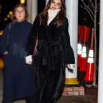 Emily Ratajkowski FW26 Black Robe Coat