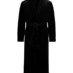 Emily Ratajkowski FW26 Black Robe Coat for sale