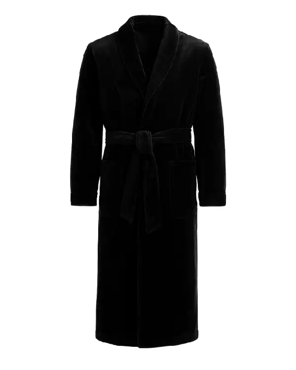 Emily Ratajkowski FW26 Black Robe Coat for sale