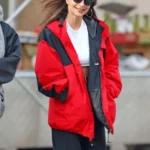 Emily Ratajkowski Red and Black Jacket for sale