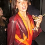 Happy New Year 2026 Dua Lipa Leather Blazer