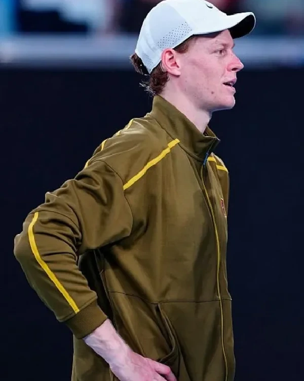 Jannik Sinner 2026 Australian Open Yellow Piping, Ribbed Cuffs