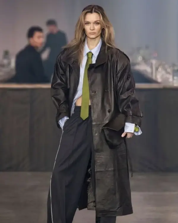 Josephine Skriver CFW 2026 Leather Coat