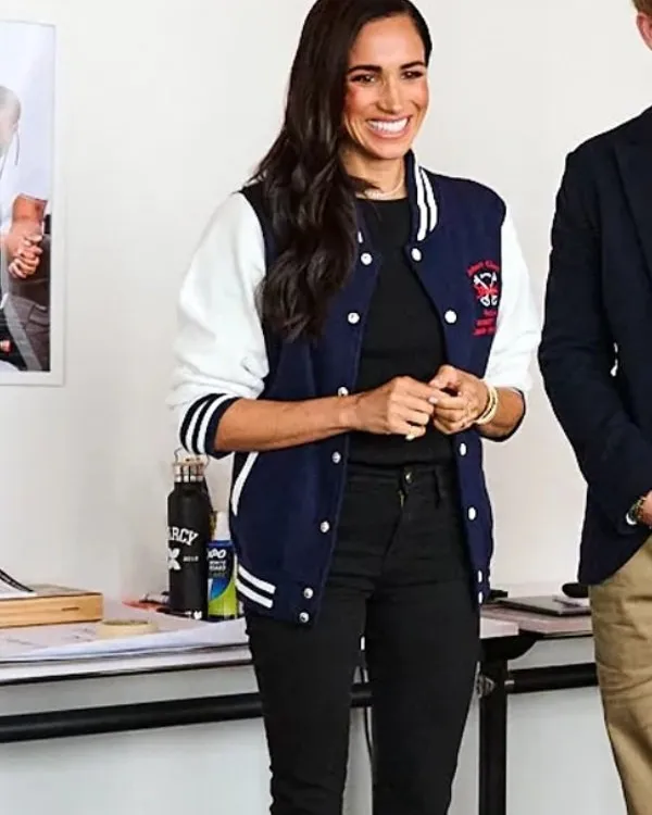 Meghan Markle Robert Clack Varsity Jacket
