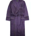 Mens Soft Plush Robe Purple Fleece