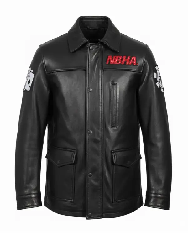 NBHA Open World Black Leather Jacket