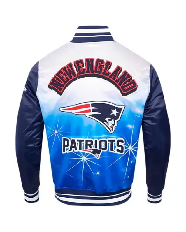 NFL 2026 New England Patriots Blue Satin Jacket For Sale