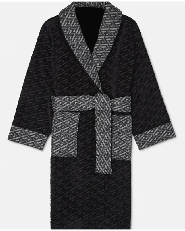 Pat Bode Black With Grey Versace Bathrobe