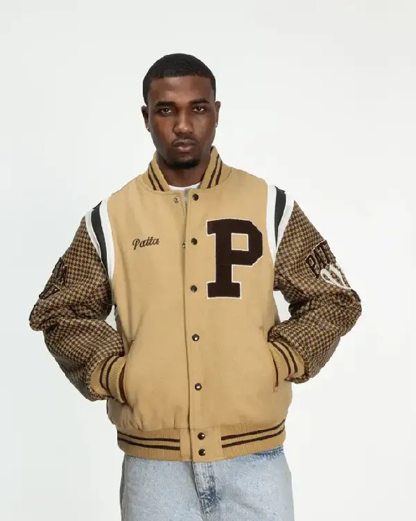Patta Athletic Houndstooth Varsity Jacket