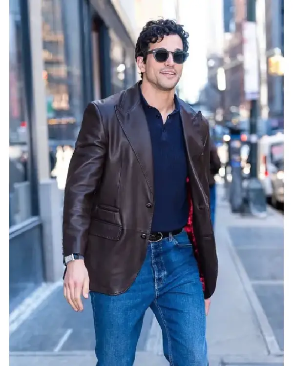 Paul Anthony Kelly NBC Studio 2026 Leather Blazer For Sale