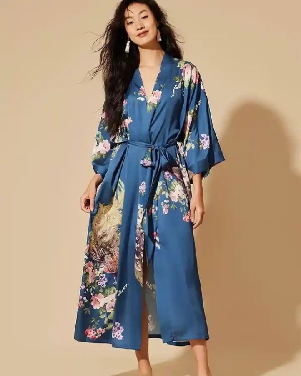 Peacock Kimono Robe