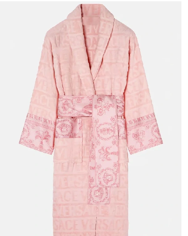 Pearl Toy Pink Versace Plain Bathrobe
