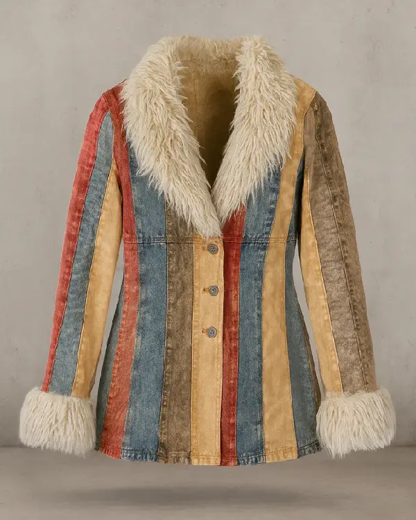 Penny Lane Vintage Multicolor Denim Jacket