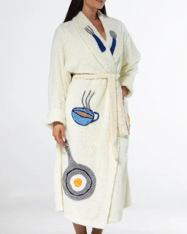 Perfect Breakfast Chenille Bathrobe 2025