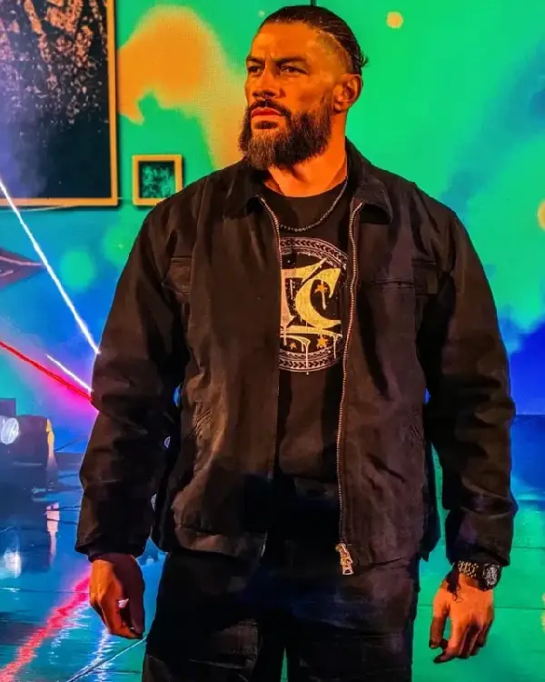 Roman Reigns WWE RAW 2026 Black Jacket