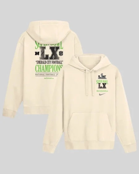 Seahawks Super Bowl LX Champions Long Ball Club Hoodie