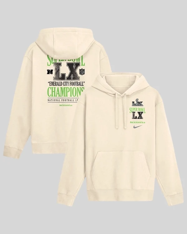 Seahawks Super Bowl LX Champions Long Ball Club Hoodie