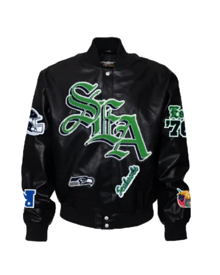 Seattle Seahawks Black Vegan Leather Jacket