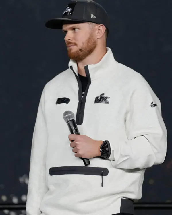 Seattle Seahawks Gray Super Bowl LX Opening Night Fleece Half-Zip