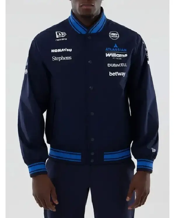 Shop Atlassian Williams F1 Team 2026 Carlos Sainz Blue Varsity Jacket
