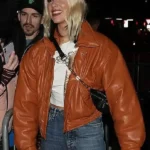 Shop Explore the Dua Lipa BBC Radio 1 Studios Brown Leather Jacket Bold