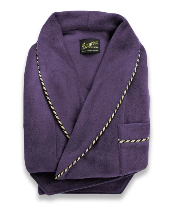 Shop Mens Soft Plush Robe Purple Fleece Sale