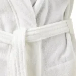 Shop Womens Lazy Mornings Terry White Bathrobe pockets and Sleeves