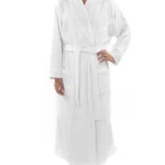 Shop Womens White Terry Cotton Bathrobe