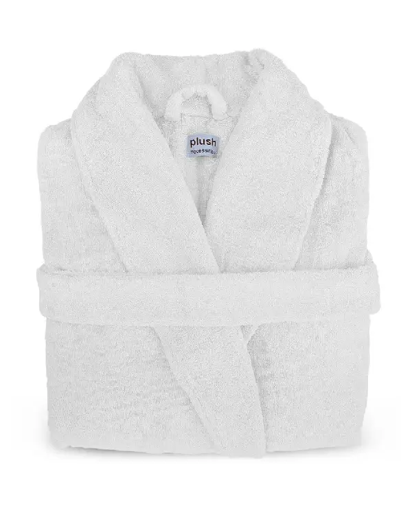 Shop Womens White Terry Cotton Bathrobe Sale