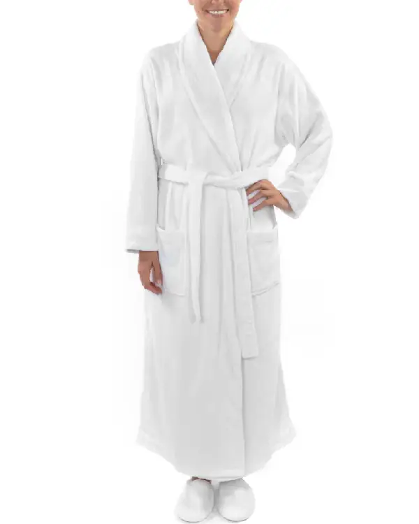 Shop Womens White Terry Cotton Bathrobe