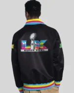 Super Bowl LX Captain Full-Zip Varsity Black Jacket Sale