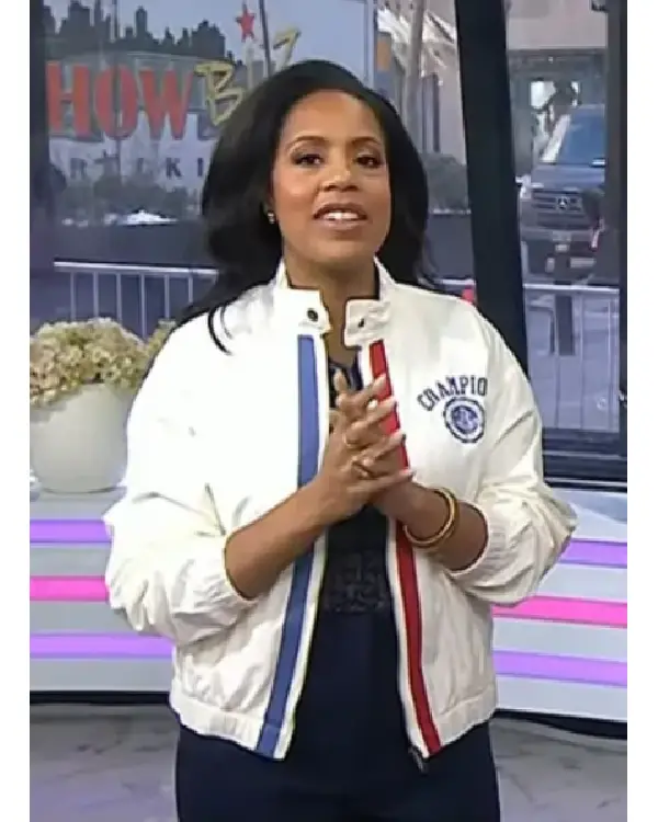 The Today Show 2026 Sheinelle Jones Ivory Zip Jacket
