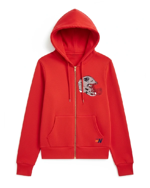 The View 2026 Joy Behar New England Patriots Helmet Zip Up Red