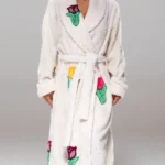 Tiptoe Thru the Tulips lilac Robe White