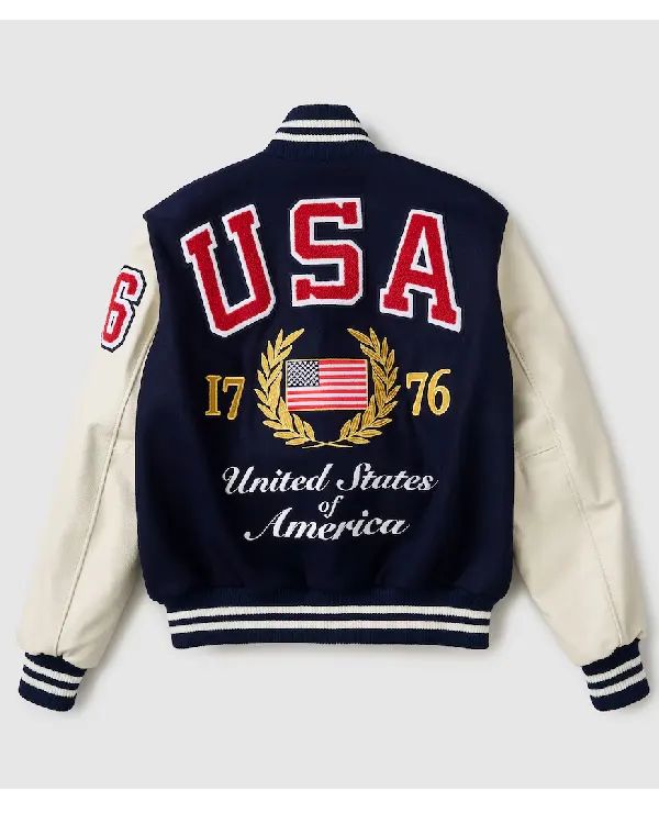 USA 250 Full Snap Tap Varsity Jacket for Men and Women