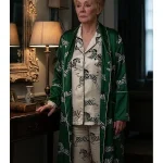 Buy Deborah Vance TV Series Hacks Season 05 Jean Smart Green Zebra Print Robe For Sale