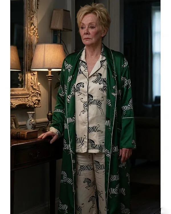 Buy Deborah Vance TV Series Hacks Season 05 Jean Smart Green Zebra Print Robe For Sale
